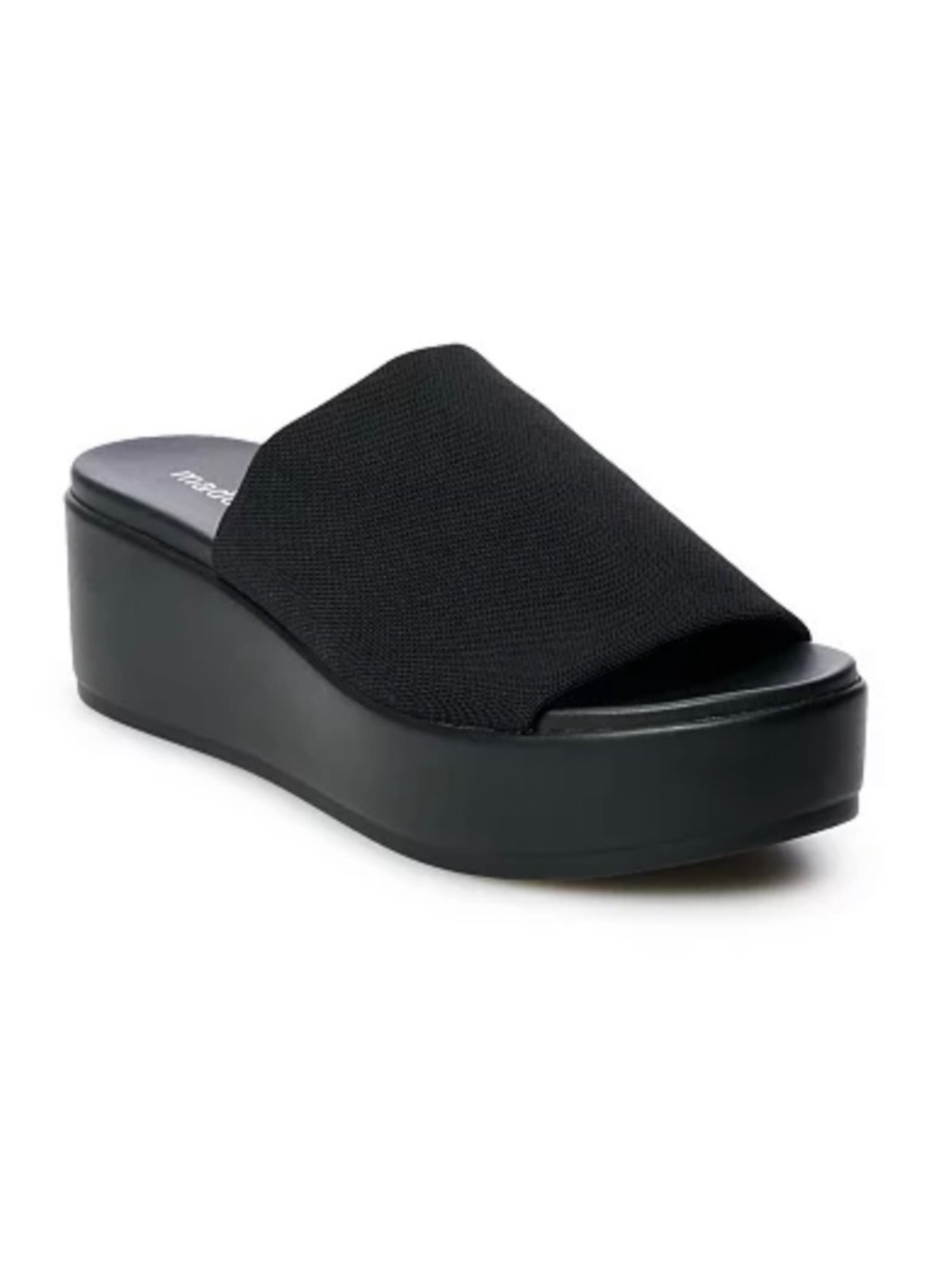 Madden Girl Shelbie Wedge Platform Sandals Black Women’s Size 9 Mule Clogs Y2K - Picture 7 of 16